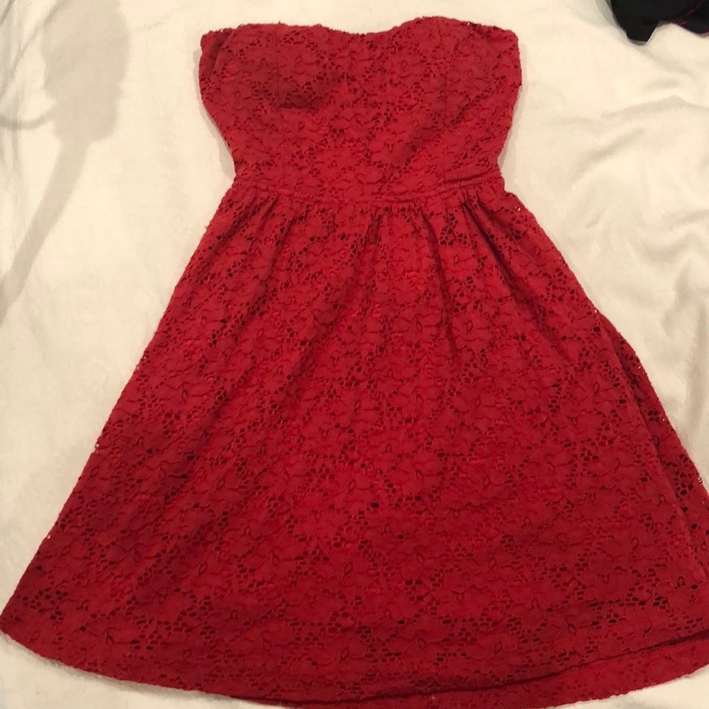 Strapless Red Dress